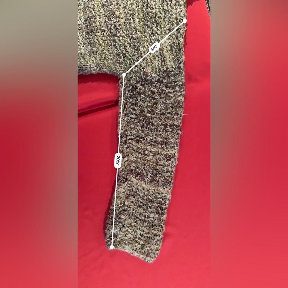 Cozy Multi Beige and Brown Colored Hand Knitted Pullover Sweater - Picture 7 of 9